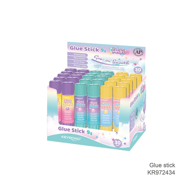 KR972434 PASTEL COLOR COLLECTION! 9G PVP GLUE STICK